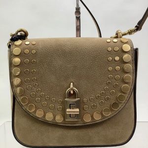 Rebecca Minkoff Suede Tan Studded Crossbody